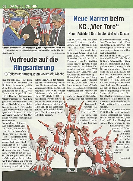 KC Tollensia im Blickfeld der Presse