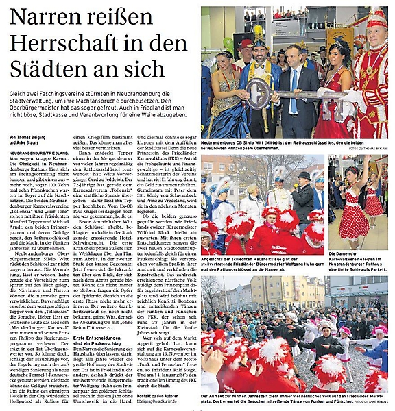 KC Tollensia im Blickfeld der Presse