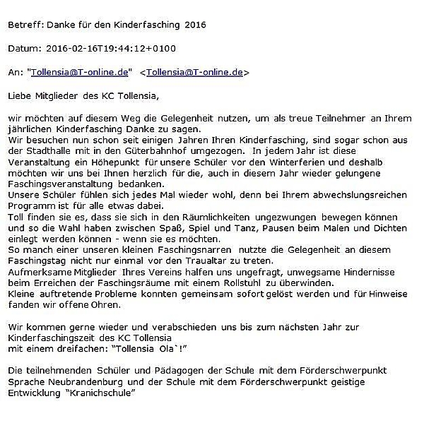 KC Tollensia im Blickfeld der Presse