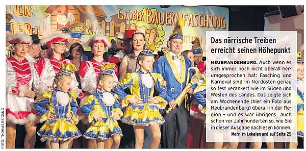 KC Tollensia im Blickfeld der Presse