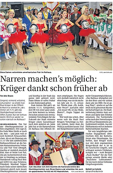 KC Tollensia im Blickfeld der Presse