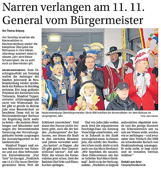 KC Tollensia im Blickfeld der Presse