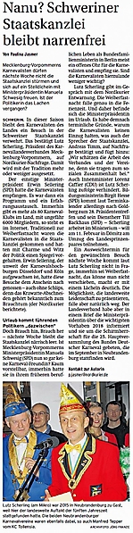 KC Tollensia im Blickfeld der Presse