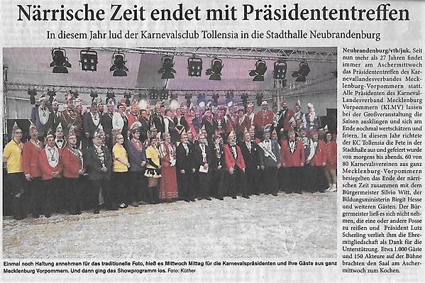 KC Tollensia im Blickpunkt der Presse